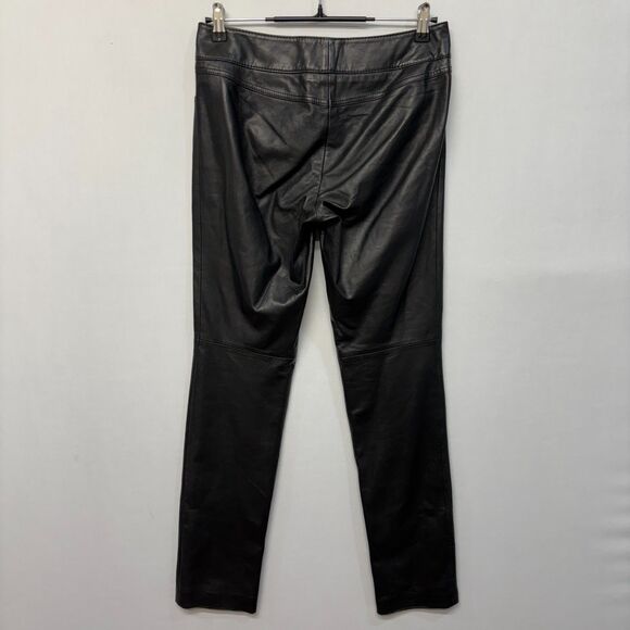 Vintage Cache Women 100% Leather Pants Size 4 Straight Leg Y2K 90s C042 -15 - Picture 16 of 16